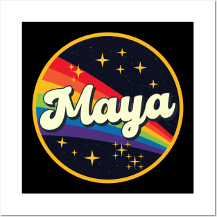 Maya // Rainbow In Space Vintage Style Posters and Art